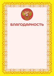 Шаблон благодарность №11
