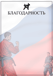 Благодарность в единоборствах шаблон №223
