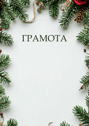 Грамота рождественская шаблон №207