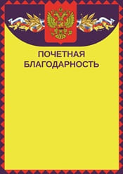 Почетная благодарность №4