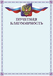 Почетная благодарность №10