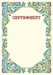 Сертификат шаблон №21