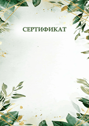 Сертификат за участие в конкурсе шаблон №210